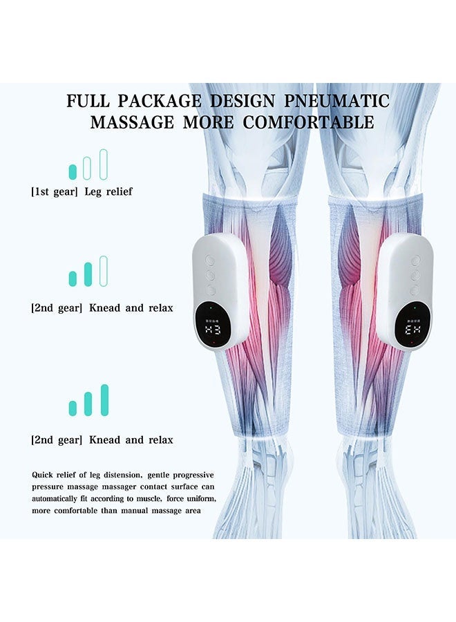 WINEENEE Leg Air Compression Massager with Heat, 3 Massage Modes & 3 Intensity Levels, Comfortable Calf Wrap Design for Daily Relaxation (1 Pair) - Image 4